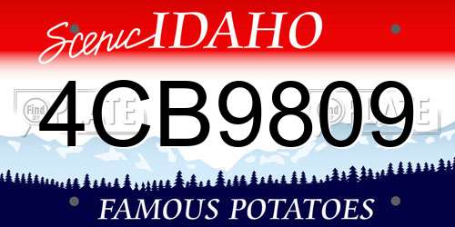 4CB9809 Idaho License Plate