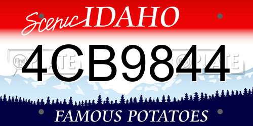 4CB9844 Idaho License Plate