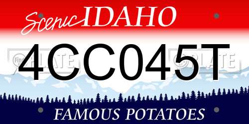 4CC045T Idaho License Plate