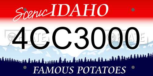 4CC3000 Idaho License Plate