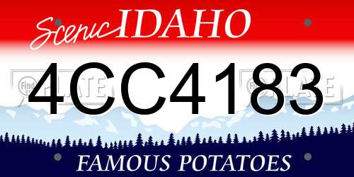 4CC4183 Idaho License Plate