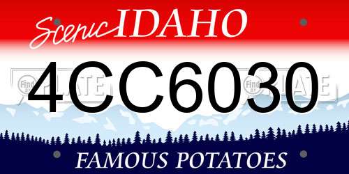 4CC6030 Idaho License Plate