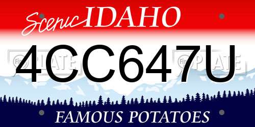 4CC647U Idaho License Plate