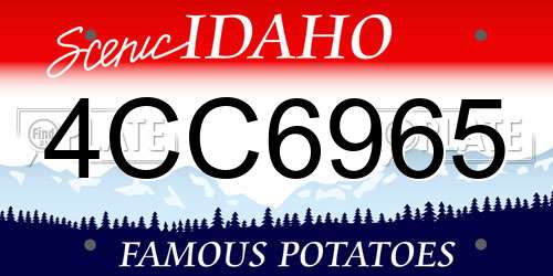 4CC6965 Idaho License Plate