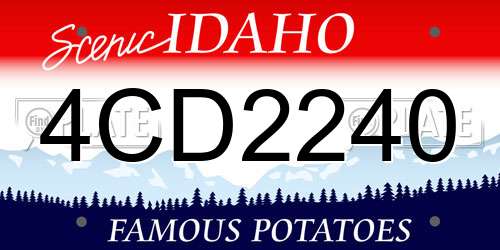4CD2240 Idaho License Plate