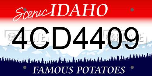 4CD4409 Idaho License Plate