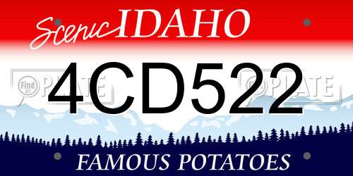 4CD522 Idaho License Plate