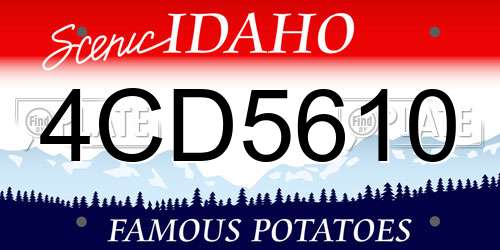 4CD5610 Idaho License Plate