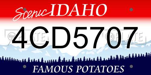 4CD5707 Idaho License Plate