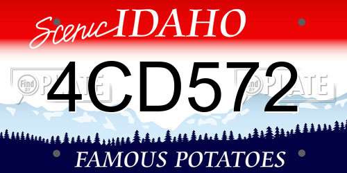 4CD572 Idaho License Plate