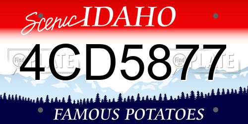 4CD5877 Idaho License Plate