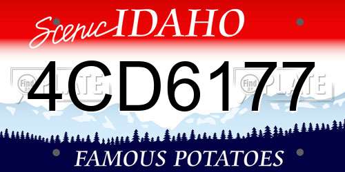 4CD6177 Idaho License Plate