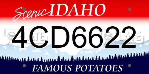 4CD6622 Idaho License Plate