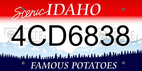 4CD6838 Idaho License Plate