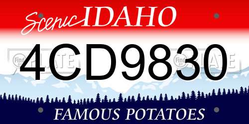 4CD9830 Idaho License Plate