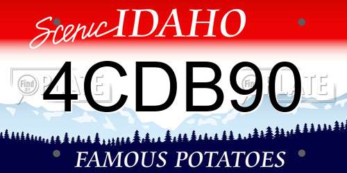 4CDB90 Idaho License Plate