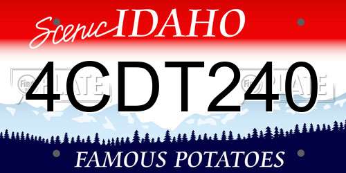 4CDT240 Idaho License Plate