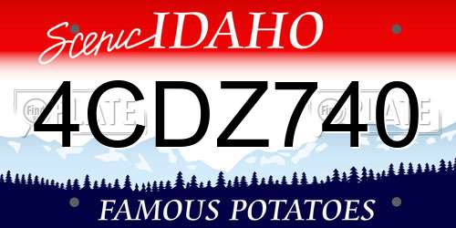 4CDZ740 Idaho License Plate