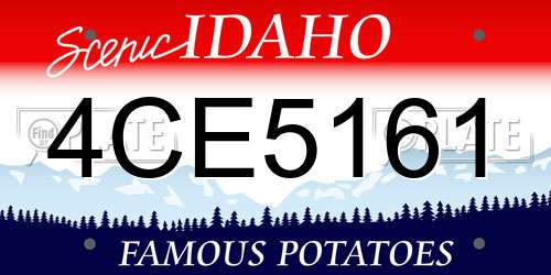 4CE5161 Idaho License Plate