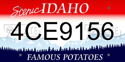 4CE9156 Idaho License Plate