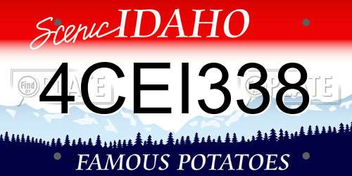 4CEI338 Idaho License Plate