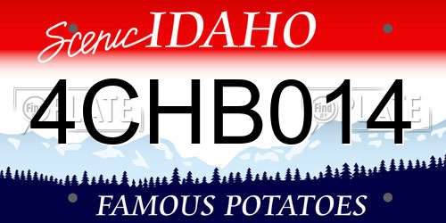 4CHB014 Idaho License Plate