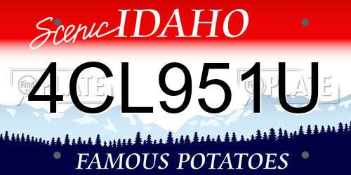 4CL951U Idaho License Plate