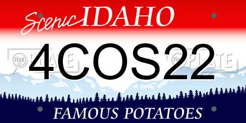 4COS22 Idaho License Plate