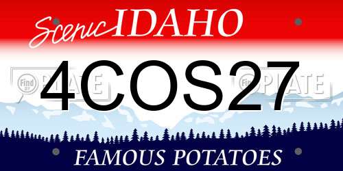4COS27 Idaho License Plate