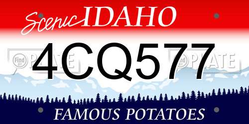 4CQ577 Idaho License Plate