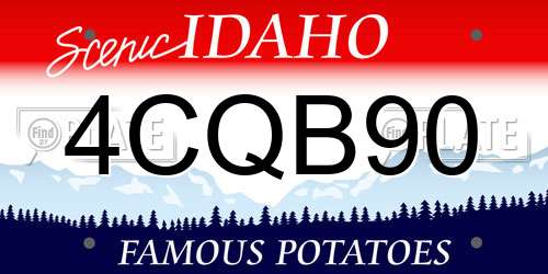 4CQB90 Idaho License Plate
