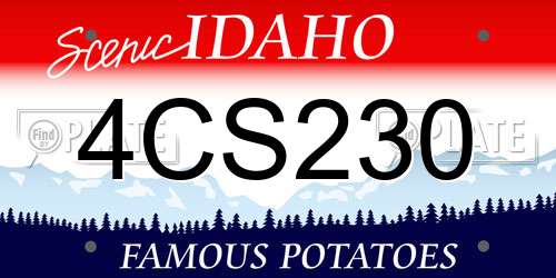 4CS230 Idaho License Plate