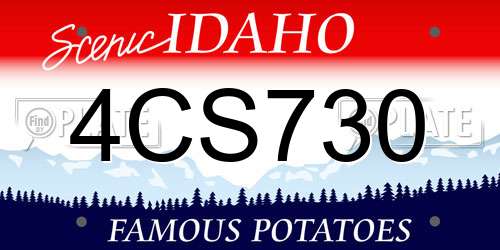 4CS730 Idaho License Plate