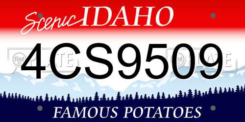 4CS9509 Idaho License Plate