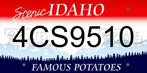4CS9510 Idaho License Plate