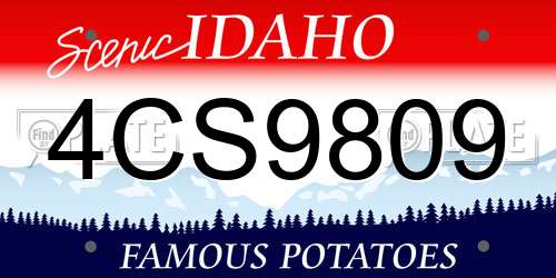 4CS9809 Idaho License Plate