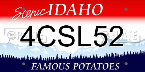 4CSL52 Idaho License Plate