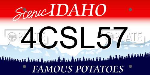 4CSL57 Idaho License Plate