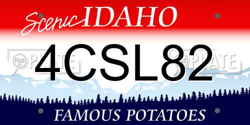 4CSL82 Idaho License Plate