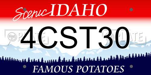 4CST30 Idaho License Plate