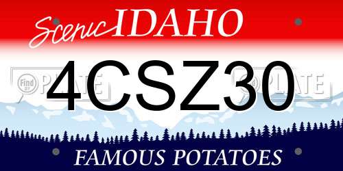 4CSZ30 Idaho License Plate