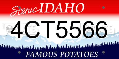 4CT5566 Idaho License Plate
