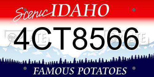 4CT8566 Idaho License Plate
