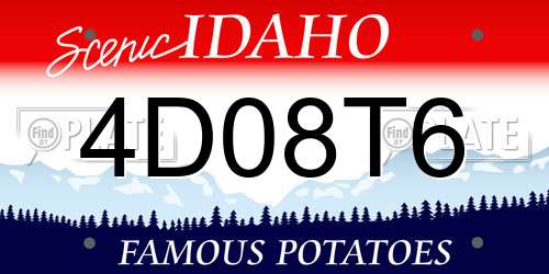 4D08T6 Idaho License Plate