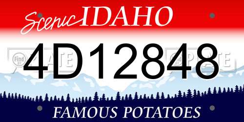 4D12848 Idaho License Plate