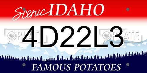 4D22L3 Idaho License Plate