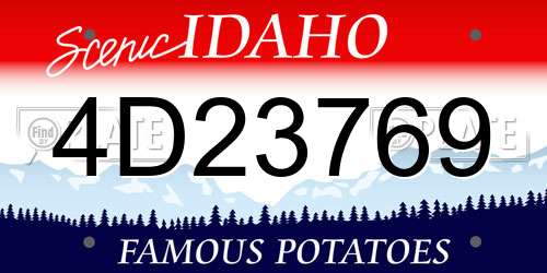 4D23769 Idaho License Plate
