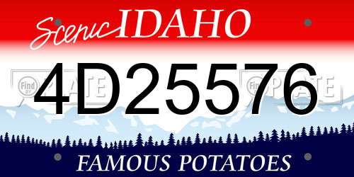 4D25576 Idaho License Plate