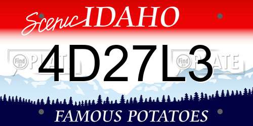 4D27L3 Idaho License Plate