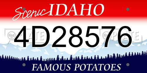 4D28576 Idaho License Plate